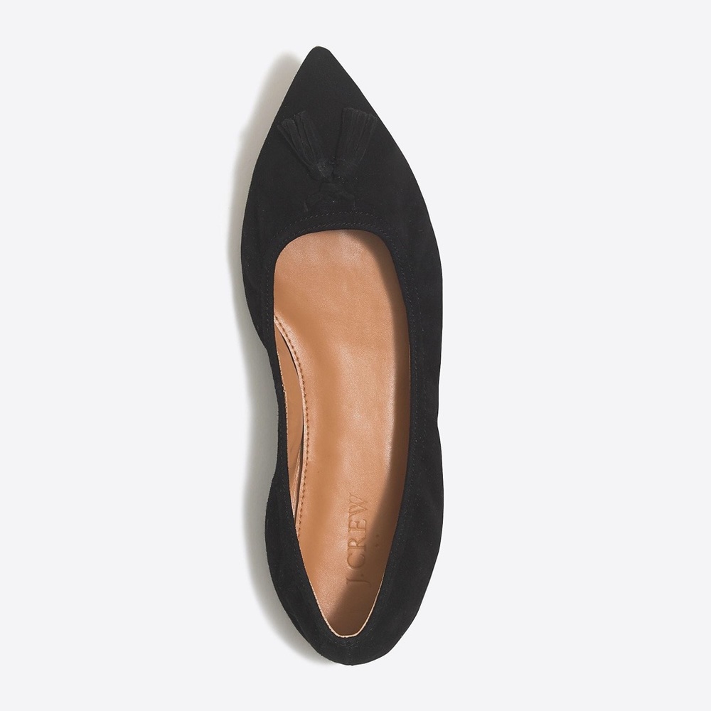 J. Crew Flats Size 8 Black Ballet Tassel Lottie